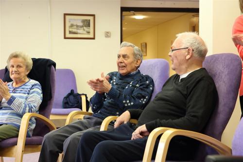Three older people in one of West Kent's schemes
