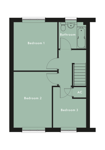 First floor plan plot 19 oakley grange