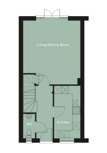 Ground floor plan plot 35 oakley grange