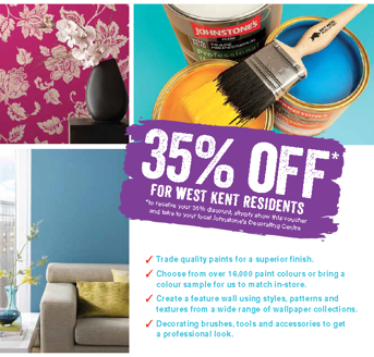 decorating leaflet showing 35% off
