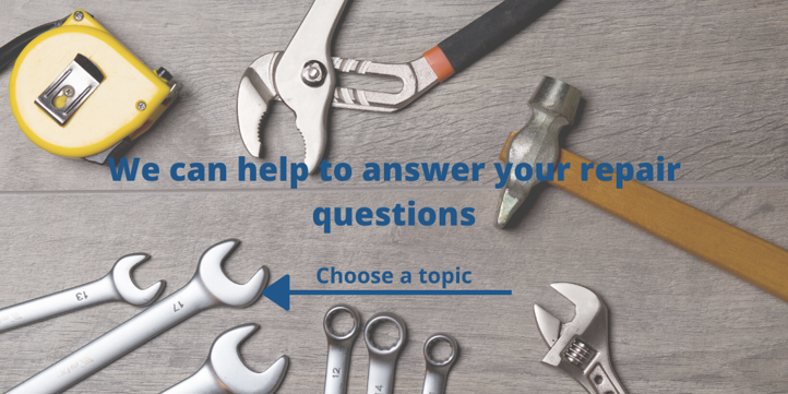 Image of tools saying Choose a topic
