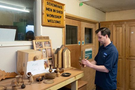 Warehouse Manager, Stef at Men's Shed