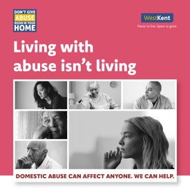 Living with abuse isn't living poster
