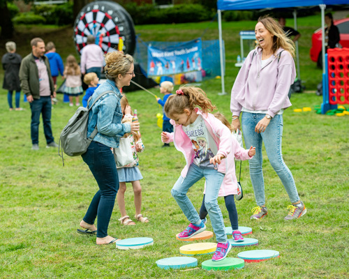 Young people at a summer fun day