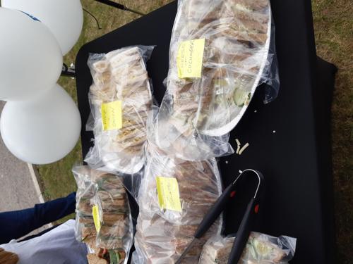 Sandwhich platter for community fun day.